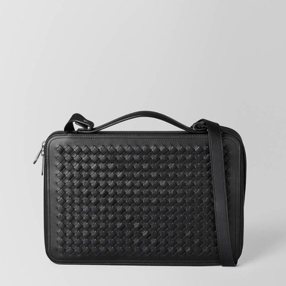 New Bottega Veneta Nero Crossbody Document Case